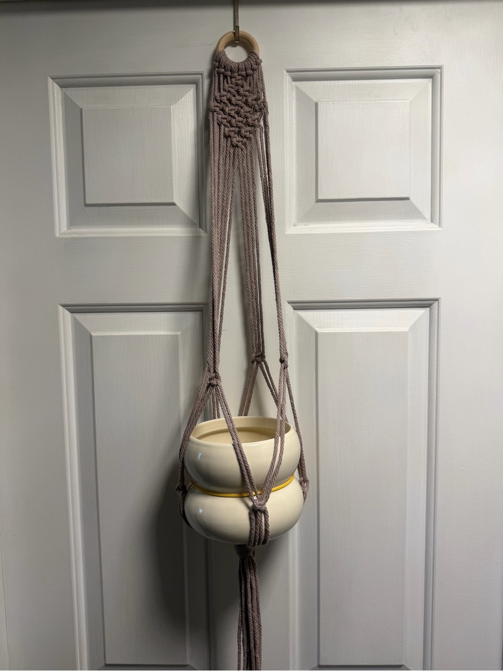 Handmade Mauve Macrame Plant Hanger